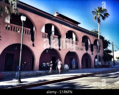 L'emblématique Hôtel California à Todos Santos, Mexique. Banque D'Images