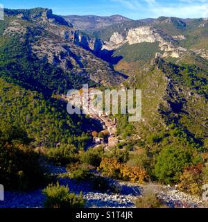 St Guilhem le Désert, l'un des plus beaux village de france Banque D'Images