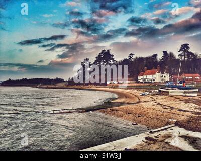 River Deben, Waldringfield, Suffolk, Angleterre. Banque D'Images