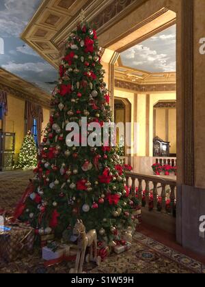 Décorations de Noël à l'hôtel Crowne Plaza Hotel à Niagara Falls (Ontario). Banque D'Images