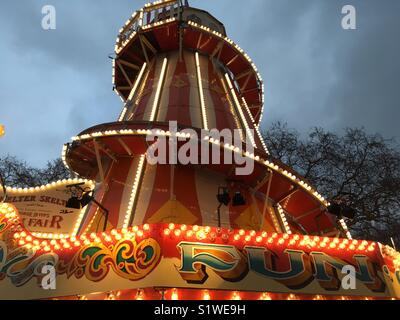 Helter Skelter, Winter Wonderland, Hyde Park, Londres. Banque D'Images