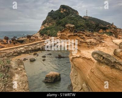 Yehliu geopark Taiwan Banque D'Images