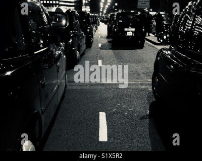 Les taxis noirs de Londres Banque D'Images