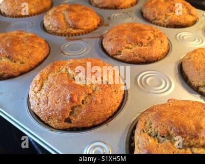 Paléo sans gluten pain de banane muffins Banque D'Images