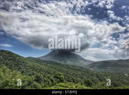 Soufriere Hill's Volcano, Montserrat Banque D'Images