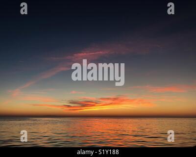 Coucher du soleil à Hernando Beach, Floride Banque D'Images