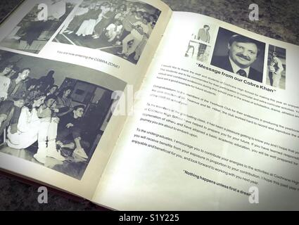 Le principal message de 1980 high school yearbook. Banque D'Images