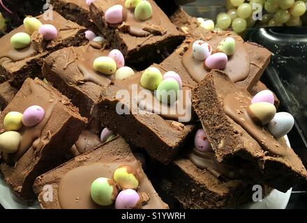 Les gâteaux au chocolat de Pâques Banque D'Images