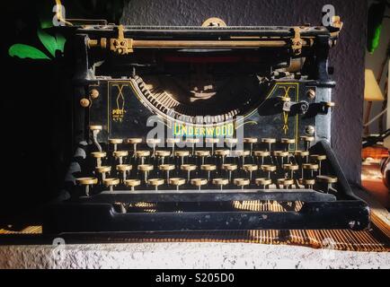 Belle vieille Underwood Typewriter Banque D'Images