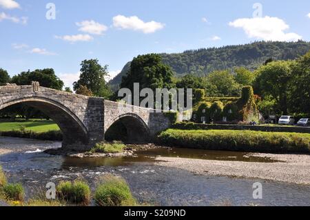 Pont sur la rivière Conwy Llandudno North Wales Banque D'Images