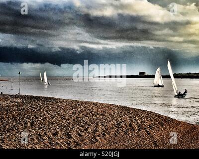 Suffolk Felixstowe Ferry Sailing Club UK Banque D'Images