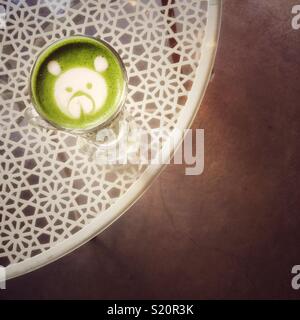 J'adore le matcha latte Banque D'Images