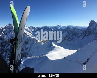 Vue de l'Aiguille du Midi ! Banque D'Images