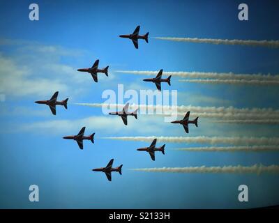 Des flèches rouges Blackpool Air show 2017 Banque D'Images