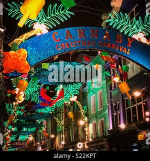 Carnaby street, Noël 2017 Banque D'Images