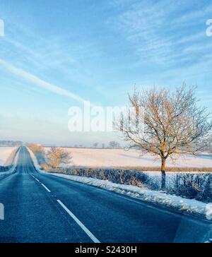 Route d’hiver Banque D'Images