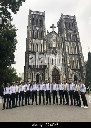 Cathédrale St Josephs, Hanoi, Vietnam Banque D'Images