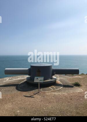 Gamme de véhicules blindés de la DEUXIÈME GUERRE MONDIALE-finder tourelle en jersey Banque D'Images