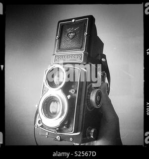 Vintage TLR appareil photo Rolleicord par Banque D'Images