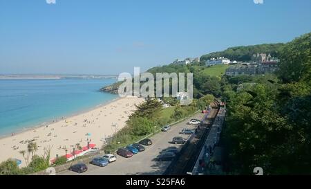 La plage de Porthminster, St Ives, Cornwall Banque D'Images