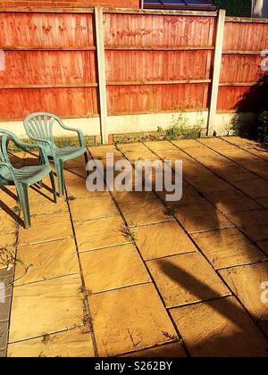 Jardin patio à Liverpool, Royaume-Uni. Banque D'Images