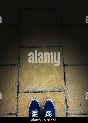 Jardin patio. Liverpool, Royaume-Uni. Banque D'Images