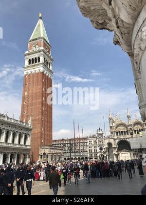 La Place Saint-Marc, Venise, Italie. Banque D'Images