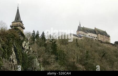 Le château de Vianden Luxembourg Banque D'Images