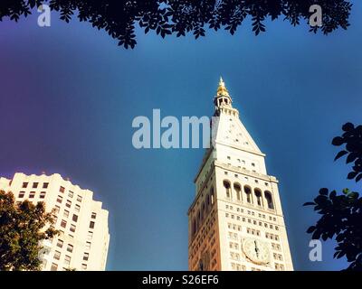 Le MetLife Building sur Madison Avenue comme vu de Madison Square Park, NYC, USA, Banque D'Images