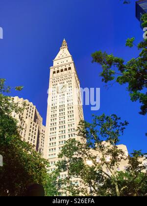 La tour MetLife sur Madison Avenue comme vu de Madison Square Park, NYC, USA, Banque D'Images