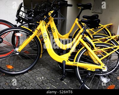 Ofo de location de vélos à Berlin, Allemagne Banque D'Images