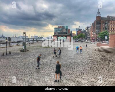 Altona, un quartier de Hambourg le long de l'Elbe. Banque D'Images