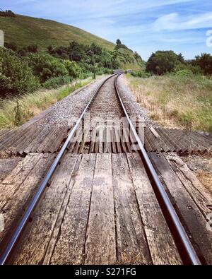 Rails de train Banque D'Images