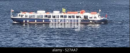 Bateau à la baie de Cardiff, Pays de Galles. Banque D'Images