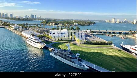 Miami cruise port Banque D'Images