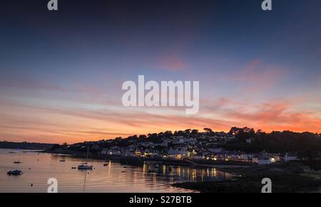 St Mawes Cornwall en plus à le port Banque D'Images