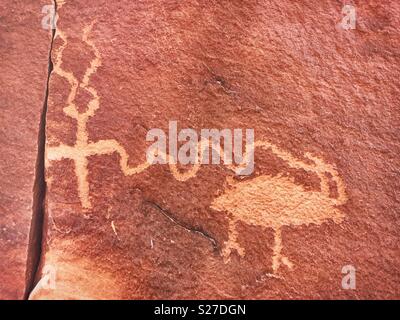 Pétroglyphes de l'Utah Banque D'Images