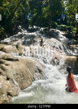 Dunn's River Falls Jamaïque Banque D'Images