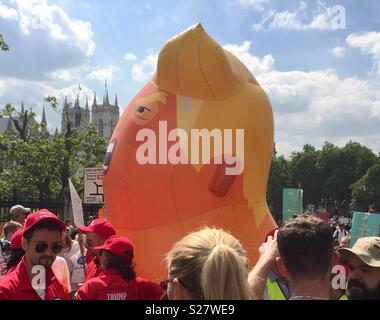 Bébé Trump Westminster London 13 Juillet 2018 Banque D'Images