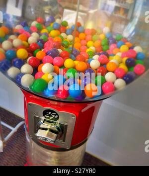 Dans Gumballs une machine, USA Banque D'Images