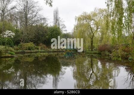 Paysage dans Giverny, France Banque D'Images