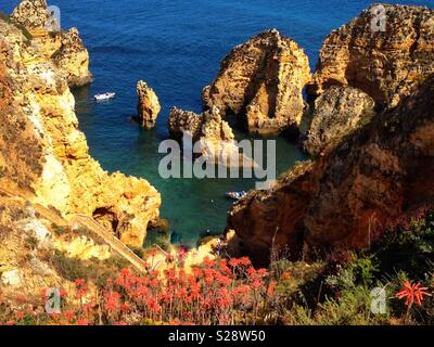 Cap St Vincent sur la côte sud-ouest du Portugal. Banque D'Images