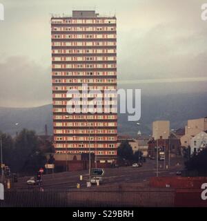 Divis Flats, Falls Road, West Belfast Banque D'Images