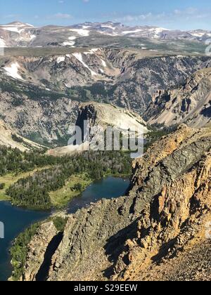 Lacs le long de l'autoroute Beartooth, Wyoming Banque D'Images