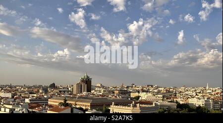 Vue panoramique à partir de Circulo de Bellas Artes Madrid Banque D'Images