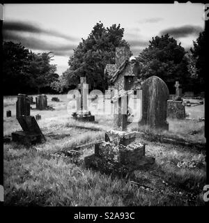 Cimetière du Village, Ancaster, Lincolnshire, Royaume-Uni. Banque D'Images