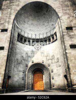 La porte de l'église de San Agustin de Polanco, Mexico, Mexique Banque D'Images