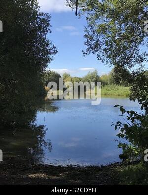 Belle journée et à pied autour de pennington flash dans Leigh UK. Banque D'Images