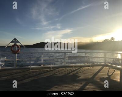 Orlowo Pier à Gdynia, Pologne Banque D'Images