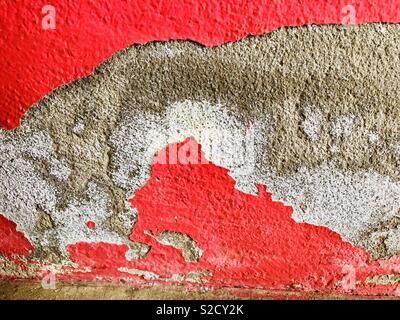 Résumé rouge fond texture mur de béton peint Banque D'Images